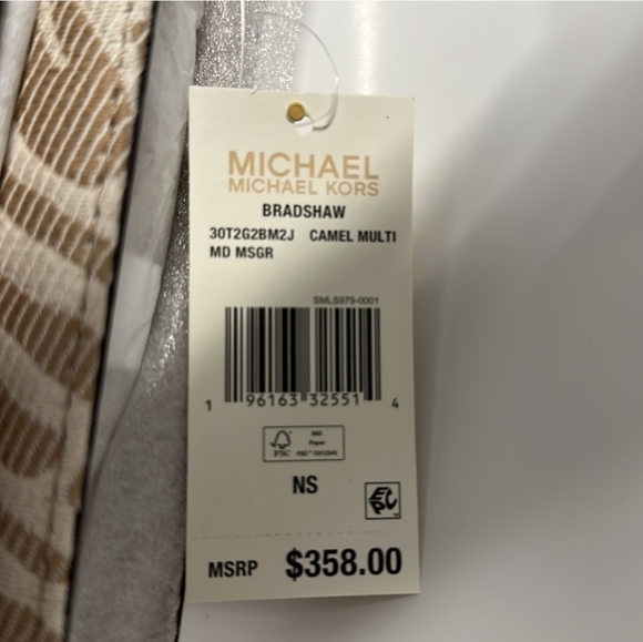 MICHAEL MICHAEL KORS BRADSHAW 30T2G2BM2J CAMEL MULTI MD MSGR - Picture 2 of 5